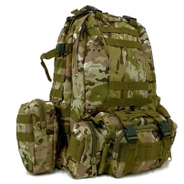Large backpack with Multicam pouches, 55 l