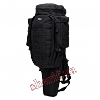 Backpack military tactical 9.11 with a compartment for a carbine Black
