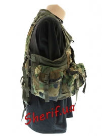 Жилет MIL-TEC разгрузочный (9 карм.) Woodland-2