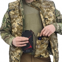 Жилет на флисе с электроподогревом, Пиксель ЗСУ (V-TM)